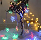 Karácsonyi Led füzér, 100db hópihe, multi color Led, villogtatható, 8 funkciós vezérlővel, 5V, USB csatlakozós! Life Light Led 2 év garancia!