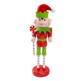 Karácsonyi Manó figura Diótörő stílusban, nyalókás - 38cm