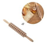 Karácsonyi mintás sodrófa, mintás nyújtófa, kekszmintázó sodrófa