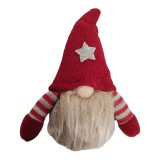 Karácsonyi skandináv manó piros sapkával és akasztóval 18 cm