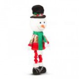 Karácsonyi textil hóember figura teleszkópos lábbal - Family Christmas, 58759B