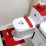 Karácsonyi WC ülőke huzat szett Manós dekorációval ünnepi hangulathoz