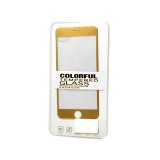 Karc és ütésálló, kékfényszűrős fólia arany szélekkel iPhone 7 Blue Light Filter Colorful