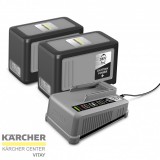 Karcher KÄRCHER Gyorstöltő és 2 db 7,5 Ah akkumulátor 36 V-os gépekhez 36/75