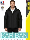 Kariban FACTORY BLACK levehető ujjú férfi télikabát - munkaruha