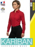 Kariban JESSICA CLASSICRED női hosszúujjú ing blúz - munkaruha