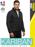 Kariban LIGHTWEIGHT PADDED BLACK férfi bélelt kabát - munkaruha