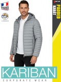 Kariban LIGHTWEIGHT PADDED MARLSILVER férfi bélelt kapucnis kabát - munkaruha