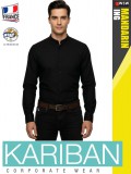 Kariban MANDARIN BLACK férfi ing - munkaruha
