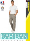 Kariban MULTIPOCKET BEIGE férfi oldalzsebes deréknadrág - munkaruha