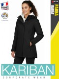 Kariban PARKA BLACK női bélelt télikabát - munkaruha