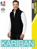 Kariban SOFTSHELL BLACK férfi technikai softshell mellény - munkaruha