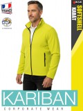 Kariban SOFTSHELL FLUOYELLOW férfi technikai kabát - munkaruha