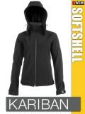 Kariban Softshell Hooded kapucnis női kabát - polár belső