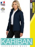 Kariban SOFTSHELL NAVY kapucnis női kabát - munkaruha