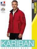 Kariban SOFTSHELL RED férfi technikai kabát - munkaruha