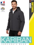 Kariban SOFTSHELL TITANIUM férfi kapucnis softshell kabát - munkaruha