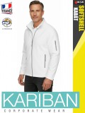 Kariban SOFTSHELL WHITE férfi technikai kabát - munkaruha