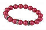 Karkötő, fénylő eper SWAROVSKI&reg;gyöngyből, fehér rondella kristállyal, 10mm, ART CRYSTELLA&reg; M (RSWK0121)