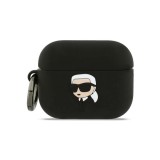 Karl Lagerfeld 3D Logo NFT Karl Head szilikon tok AirPods Pro 3 készülékhez fekete
