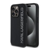 Karl Lagerfeld 3D Rubber Glitter Logo tok iPhone 13 Pro készülékhez fekete
