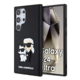 Karl Lagerfeld 3D Rubber Karl and Choupette tok Samsung Galaxy S24 Ultra készülékhez fekete