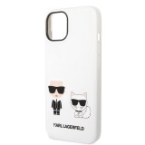 Karl Lagerfeld and Choupette Liquid Silicone Apple iPhone 14 Plus (6.7) hátlapvédő tok fehér (KLHCP14MSSKCW)