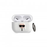 Karl Lagerfeld Apple Airpods Pro szililkon tok, fehér, KLACAPSILGLWH (122839) - Fülhallgató tok