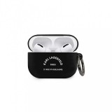 Karl Lagerfeld Apple Airpods Pro szililkon tok, fekete, KLACAPSILRSGBK
