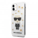 Karl Lagerfeld Apple iPhone 11 Choupette tok virágos-átlátszó (KLHCN61HFLT) (KLHCN61HFLT) - Telefontok