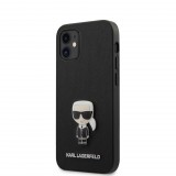 Karl Lagerfeld Apple iPhone 12 Mini tok fekete (KLHCP12SIKMSBK) (KLHCP12SIKMSBK) - Telefontok