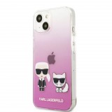 Karl Lagerfeld Apple Iphone 13 Karl et Choupette pink átmenet tok (KLHCP13MCKTRP) (KLHCP13MCKTRP) - Telefontok