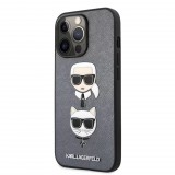 Karl Lagerfeld Apple Iphone 13 Pro Max Karl et Choupette fekete-ezüst tok (KLHCP13XSAKICKCS) (KLHCP13XSAKICKCS) - Telefontok