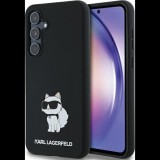 Karl Lagerfeld Choupette Metal Pin, Samsung Galaxy A35, Fekete, Poliuretán, Mobiltelefon Tok (KLD1967)