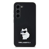 Karl Lagerfeld Choupette Metal Pin Samsung Galaxy A35 hátlap tok, fekete,  KLHCSA35SMHCNPK