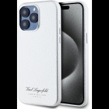 Karl Lagerfeld Grained PU Hotel RSG iPhone 15 Pro Grey tok (KLHCP15LPGWCMKHG)