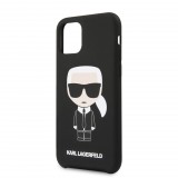 Karl Lagerfeld Iconic Apple iPhone 11 Pro szilikon tok fekete (KLHCN58SLFKBK) (KLHCN58SLFKBK) - Telefontok