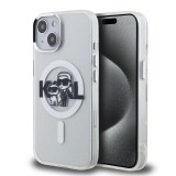 Karl Lagerfeld IML Glitter Karl and Choupette Sketch MagSafe tok iPhone 15 készülékhez átlátszó