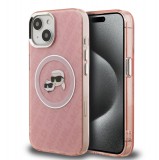 Karl Lagerfeld IML K&CH Heads MagSafe Apple iPhone 16 (6.1) hátlapvédő tok pink (KLHMP16SHMKBKCHP)