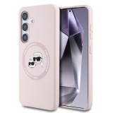 Karl Lagerfeld IML K&CH Heads MagSafe Samsung S936 Galaxy S25 Plus hátlapvédő tok pink (KLHMS25MSKCHTCP)