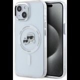 Karl Lagerfeld IML K&CH Heads Metal Frame MagSafe iPhone 14 átlátszó tok (KLHMP14SHLSKCH)