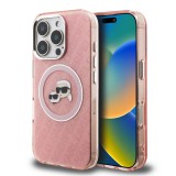 Karl Lagerfeld IML K&CH Heads Repeated Logo MagSafe tok iPhone 16 Pro készülékhez rózsaszín