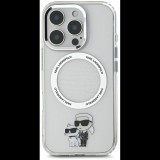 Karl Lagerfeld IML Karl and Choupette iPhone 16 Pro Max átlátszó MagSafe tok (KLHMP16XHNKCIT)