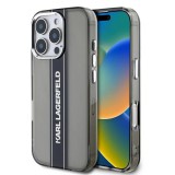 Karl Lagerfeld IML Stripe Logo tok iPhone 16 Pro Max készülékhez fekete