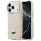 Karl Lagerfeld Karl Pin Karl Pin MagSafe tok iPhone 17 Pro bézs színű tokhoz