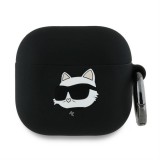 Karl Lagerfeld KLA4RUNCHK Silicone Choupette Head 3D tok AirPods 4 - fekete