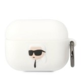Karl Lagerfeld KLAPRUNIKH AirPods Pro cover white/white Silicone Karl Head 3D