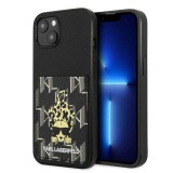 Karl Lagerfeld KLHCP13MCANCNK iPhone 13 6,1" keménytok fekete Karlimals kártyatartóval