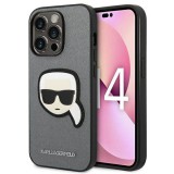 Karl Lagerfeld KLHCP14LSAPKHG iPhone 14 Pro 6,1" ezüst keménytok Saffiano Karl Lagerfeld fej