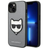 Karl Lagerfeld KLHCP14MSAPCHG iPhone 14 Plus 6,7" keménytok ezüst szafiano Choupette fejforma ezüst